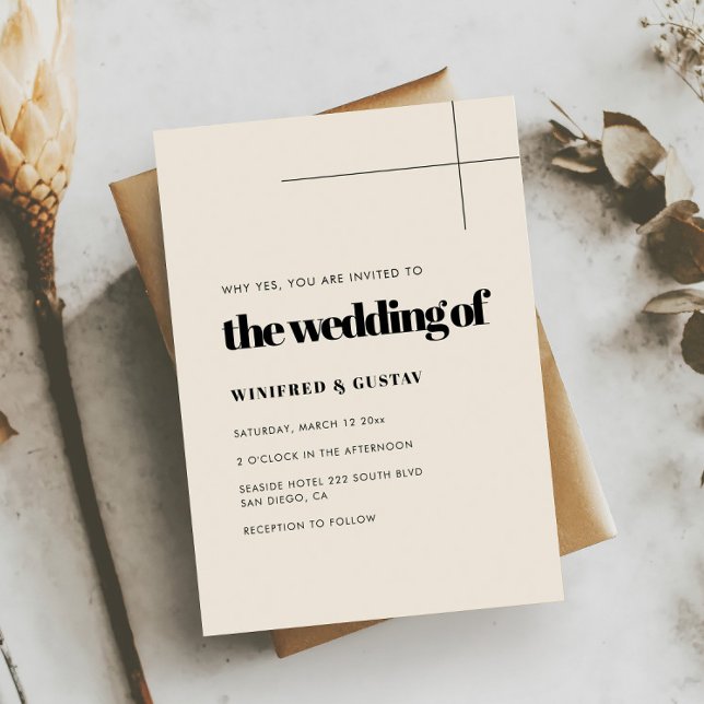 Simple elegant & chic wedding invitation (Creator Uploaded)