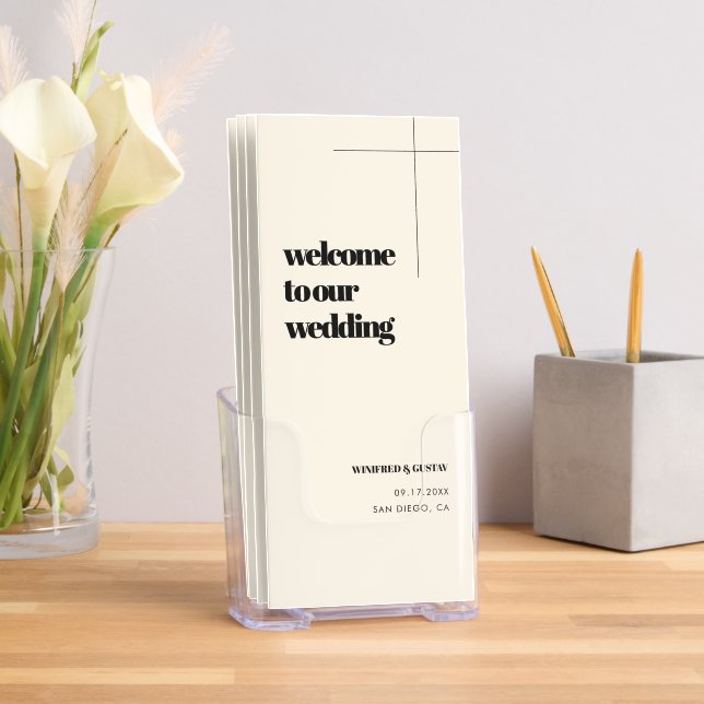 Simple Elegant & Chic Wedding Program Trifold  Brochure (Insitu)