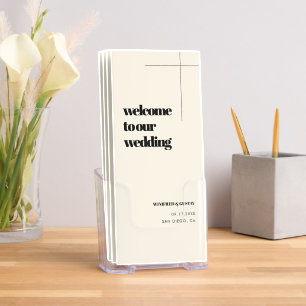 Simple Elegant & Chic Wedding Program Trifold  Brochure