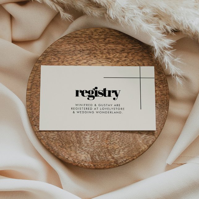Simple elegant & chic wedding registry card (Creator Uploaded)