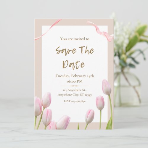 Simple Elegant Chic  Wedding Save the Date In