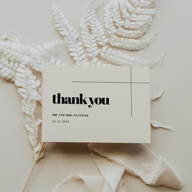 Simple elegant & chic wedding thank you card (Creator Uploaded)