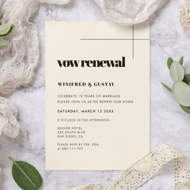  Simple elegant & chic wedding Vow Renewal Invitation (Creator Uploaded)