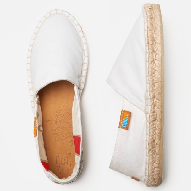 Simple Elegant Chic White Slip On Espadrille Shoes (Side)