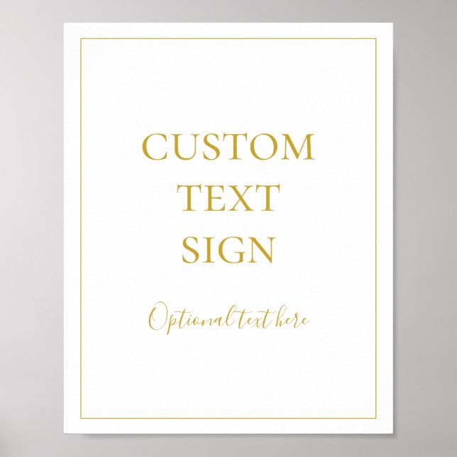 Simple Elegant Christmas Cards & Gifts Custom Sign (Front)