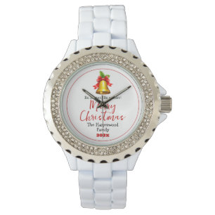 Simple Elegant Christmas Family Photo Collage Watch