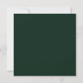 Simple Elegant Christmas | Green Square Wedding Invitation (Back)