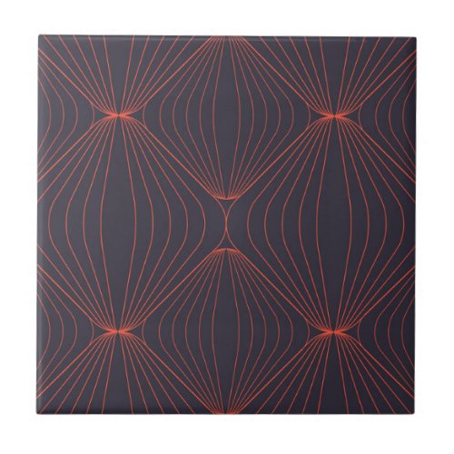 Simple elegant Christmas inspired graphic pattern Ceramic Tile