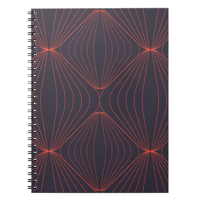 Simple, elegant Christmas inspired graphic pattern Notebook (Front)