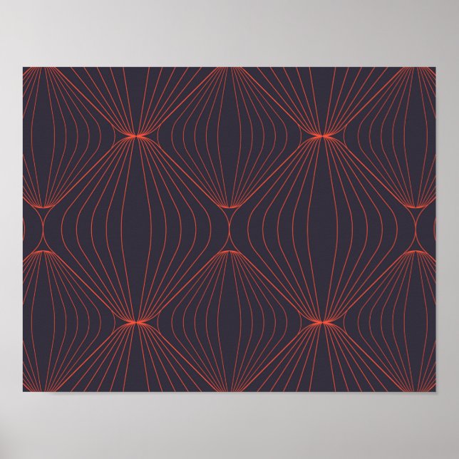 Simple, elegant Christmas inspired graphic pattern Poster (Front)