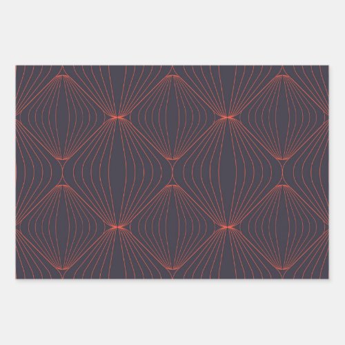 Simple elegant Christmas inspired graphic pattern Wrapping Paper Sheets