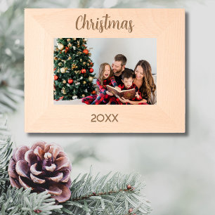 Simple Elegant Christmas Photo Engraved Frames