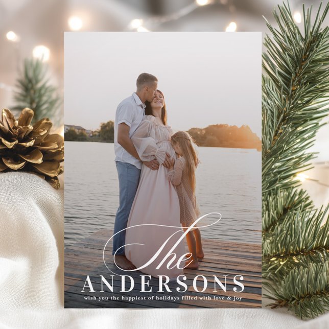 Simple & Elegant Christmas Photo Holiday Card (Creator Uploaded)