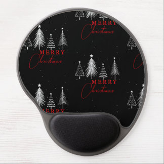 Simple Elegant Christmas Pine Tree Gel Mouse Pad