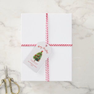 Simple Elegant Christmas Pine Tree Gift Tags