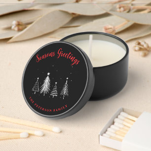 Simple Elegant Christmas Pine Tree Mini Candle Favors
