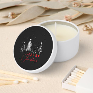 Simple Elegant Christmas Pine Tree Mini Candle Favors