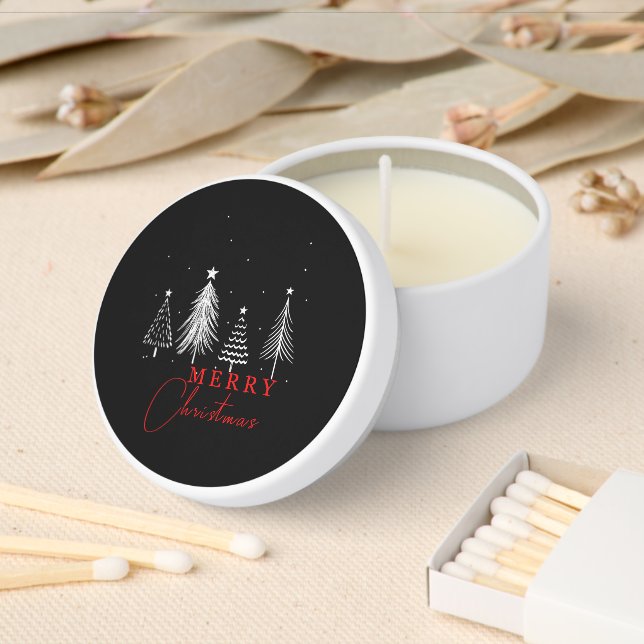 Simple Elegant Christmas Pine Tree  Mini Candle Favors (Insitu)