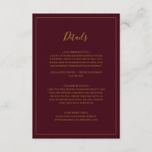 Simple Elegant Christmas Red Details Enclosure Card