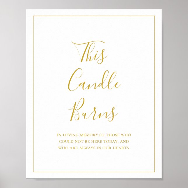 Simple Elegant Christmas | This Candle Burns Sign (Front)
