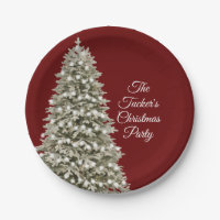 Simple Elegant Christmas Tree Christmas Party Red
