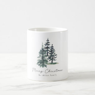 Simple Elegant Christmas tree Pine tree Coffee Mug
