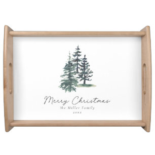 Simple Elegant Christmas tree   Pine tree  Serving Tray