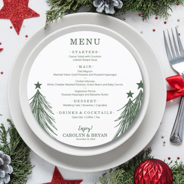 Simple Elegant Christmas Trees Menu (Creator Uploaded)