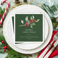 Simple Elegant Christmas Watercolor Botanical