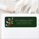 Simple Elegant Christmas Watercolor Floral Address Label<br><div class="desc">Simple Elegant Christmas Watercolor Floral Address label features a beautiful watercolor illustration of seasonal greenery and holly berries,  along with elegant type.</div>