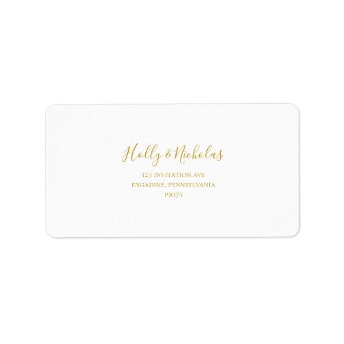 Simple Elegant Christmas Wedding RSVP Address Label