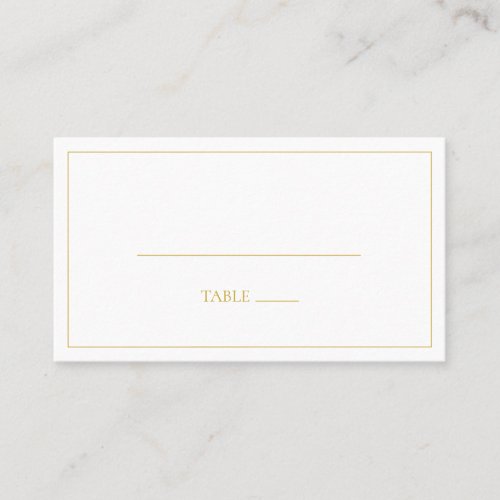 Simple Elegant Christmas  White Flat Wedding Place Card