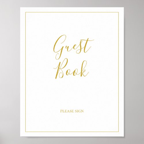 Simple Elegant Christmas  White Guest Book Sign