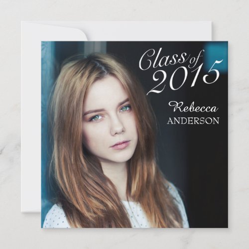 Simple Elegant Class of 2015 Graduation Invitation