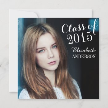Simple Elegant Class Of 2015 Graduation Invitation by VillageDesign at Zazzle