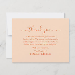 Simple Elegant Classic Memorial Bereavement Grief  Note Card
