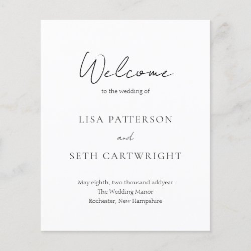 Simple Elegant Classic Wedding Program