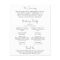 Simple Elegant Classic Wedding Program