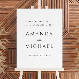 Simple Elegant Classic Wedding Welcome Foam Board