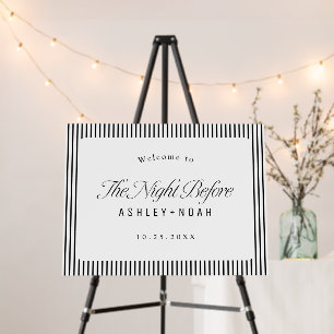 Simple Elegant Classy Script Rehearsal Dinner Sign