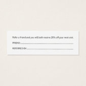 Simple Elegant Clean Faux Gold White Referral Card (Back)
