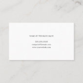 Simple Elegant Clean Hair Stylist Appointment Card (Back)
