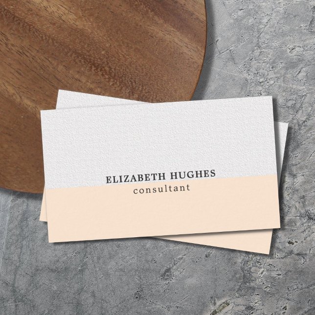 Simple Elegant Clean Pastel Stripe Consultant Business Card (Creator Uploaded)