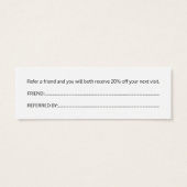 Simple Elegant Clean Red White Referral Card (Back)