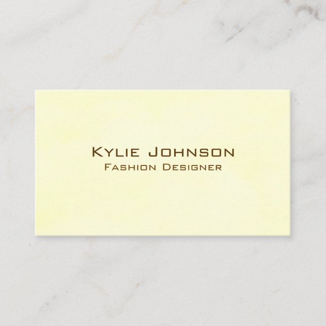 Simple Elegant Cloud Monogram Personalized Business Card (Front)