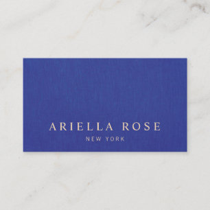 Simple Elegant  Cobalt Blue  Professional Business Card