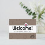 Simple Elegant Coffee Brown Business Welcome  Postcard