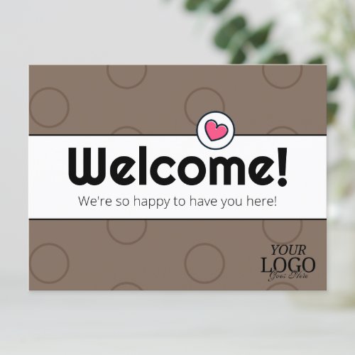 Simple Elegant Coffee Brown Business Welcome  Postcard