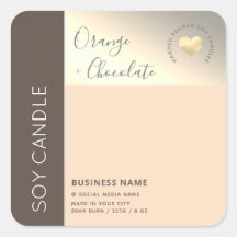 Simple elegant color block typography soy candle