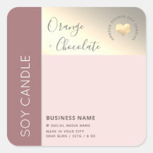 Simple elegant color block typography soy candle